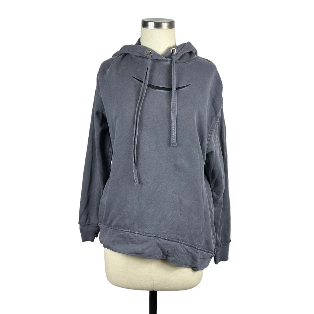 HUSK Australia Gray Blue Pullover Oversized‎ Asymmetric Sweatshirt Hoodie Medium